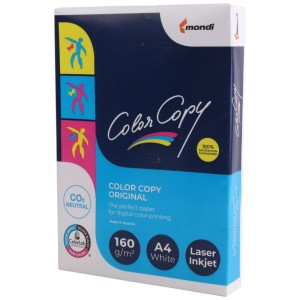 کاغذ گلاسه A4 مخصوص پرینتر لیزر رنگی 160 گرم Mondi بسته 250 عددی