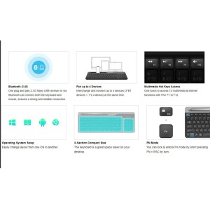 کیبورد و موس بی سیم ای فورتک FB2535CS