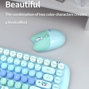 کیبورد و موس بی سیم مافی Candy Mixed Little Bear Diary