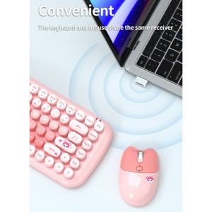 کیبورد و موس بی سیم مافی Candy Mixed Little Bear Diary