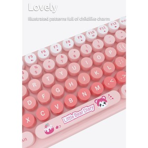 کیبورد و موس بی سیم مافی Candy Mixed Little Bear Diary