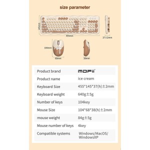 کیبورد و موس بی سیم مافی Ice Cream