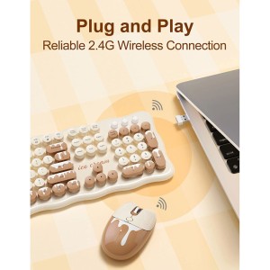 کیبورد و موس بی سیم مافی Ice Cream