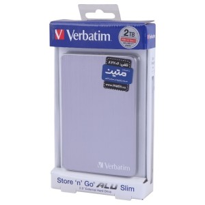 هارد اکسترنال ورباتیم Verbatim Store n Go ALU Slim 2TB