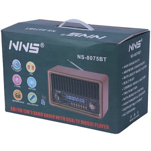 رادیو اسپیکر بلوتوثی ان ان اس NS-8075BT + ریموت کنترل