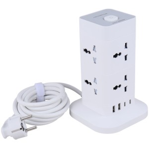 چند راهی 8 خانه هایکو استار HS-PS322 با کابل 2 متری + شارژر USB و Type-C