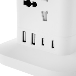 چند راهی 8 خانه هایکو استار HS-PS322 با کابل 2 متری + شارژر USB و Type-C