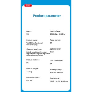 شارژر دیواری 20 وات ایکس او XO-WL13 QC PD 3A