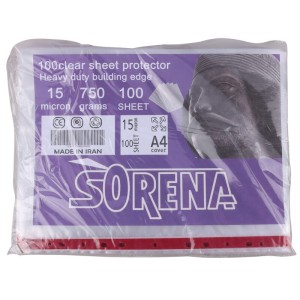 کاور کاغذ Sorena 15mu سایز A4 بسته 100 عددی
