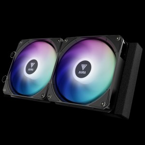 خنک کننده مایع پردازنده گیم دیاس Aura GL240 LCD ARGB Black