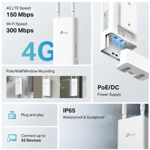 مودم روتر سیمکارتی 4G LTE تی پی لینک TL-MR100-Outdoor