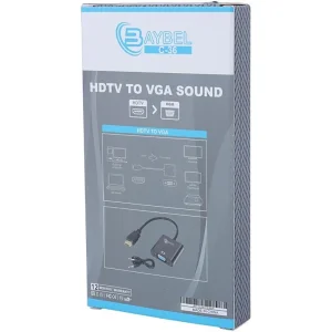 تبدیل HDMI به VGA بایبل C-36 + کابل صدا
