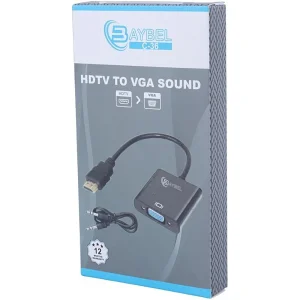 تبدیل HDMI به VGA بایبل C-36 + کابل صدا