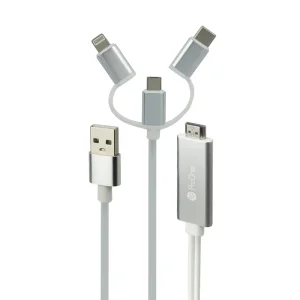 کابل تبدیل Lightning/MicroUSB/Type-C به HDMI پرووان PCH70 طول 2 متر