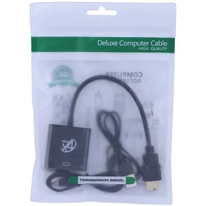تبدیل HDMI به VGA ایکس فورتک + کابل صدا و کابل Micro USB