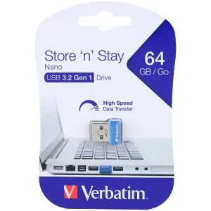 فلش 64 گیگ ورباتیم Verbatim Store N Stay Nano USB 3.2