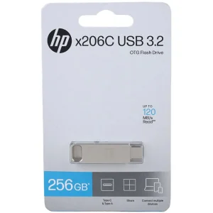 فلش 256 گیگ اچ پی HP x206C OTG Type-C USB3.2