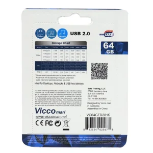 فلش 64 گیگ ویکومن ViccoMan VC281 S