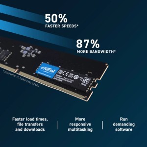 رم کامپیوتر کروشیال DDR5 32GB Single 4800MHz CL40