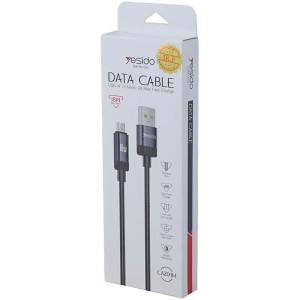 کابل میکرو یو اس بی فست شارژ 18 وات یسیدو CA204M طول 1 متر