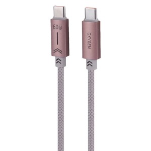 کابل دو سر تایپ سی فست شارژ 60 وات اکسیژن LX-47 طول 1.2 متر