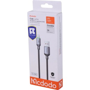 کابل لایتنینگ فست شارژ 3 آمپر مک دودو CA-654 طول 1 متر