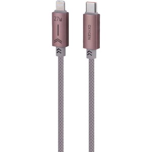 کابل تایپ سی به لایتنینگ فست شارژ 27 وات اکسیژن LX-47 طول 1.2 متر