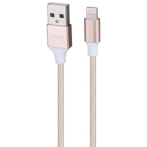 کابل لایتنینگ فست شارژ 2.1 آمپر هویت HV-CB721X طول 1 متر