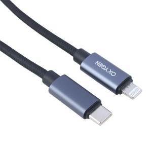 کابل کوتاه تایپ سی به لایتنینگ فست شارژ 30 وات اکسیژن LX-37 طول 30 سانتی متر