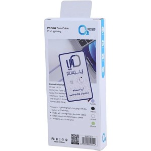 کابل تایپ سی به لایتنینگ فست شارژ 30 وات اکسیژن LX-24 طول 1 متر
