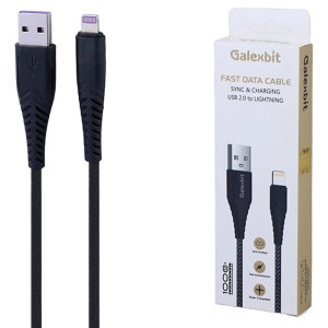 کابل لایتنینگ فست شارژ 5 آمپر گلکس بیت طول 1 متر کد 3