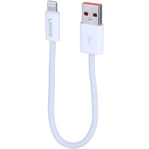 کابل کوتاه لایتنینگ فست شارژ 25 وات الدینیو LS901 طول 20 سانتی متر