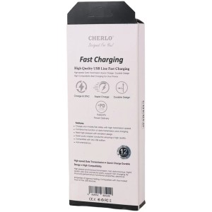 کابل لایتنینگ فست شارژ 2.4 آمپر چرلو CH-IP06 طول 1.1 متر