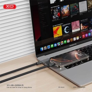 کابل کوتاه تایپ سی به لایتنینگ فست شارژ 27 وات ایکس او XO-NB-Q289A طول 30 سانتی متر