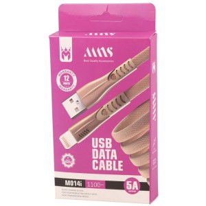 کابل لایتنینگ فست شارژ 5 آمپر ام ان اس M014i طول 1.1 متر