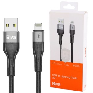 کابل لایتنینگ فست شارژ 3 آمپر بیوا C-20L طول 2 متر