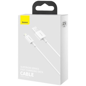 کابل کوتاه لایتنینگ فست شارژ 2.4 آمپر باسئوس Calys-02 طول 25 سانتی متر