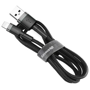 کابل لایتنینگ فست شارژ 1.5 آمپر باسئوس Cafule CALKLF-C طول 2 متر