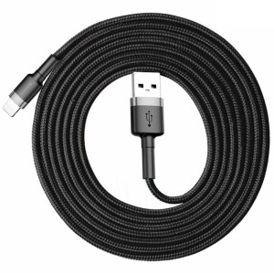کابل لایتنینگ فست شارژ 1.5 آمپر باسئوس Cafule CALKLF-C طول 2 متر