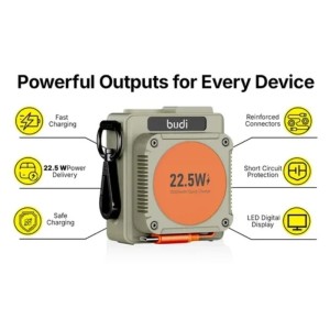 پاور بانک فست شارژ بودی PB815H QC3.0 PD 22.5W ظرفیت 10000 میلی آمپر ساعت