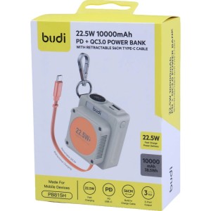 پاور بانک فست شارژ بودی PB815H QC3.0 PD 22.5W ظرفیت 10000 میلی آمپر ساعت