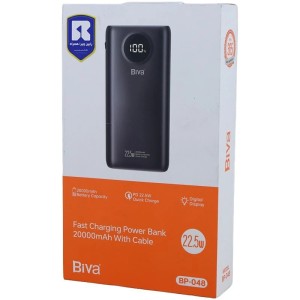 پاور بانک فست شارژ بیوا BP-048 PD 22.5W ظرفیت 20000 میلی آمپر ساعت