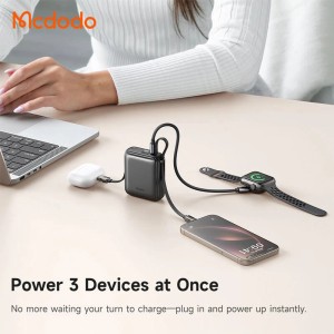 پاور بانک فست شارژ مک دودو MC-255 PD QC3.0 22.5W ظرفیت 10000 میلی آمپر ساعت