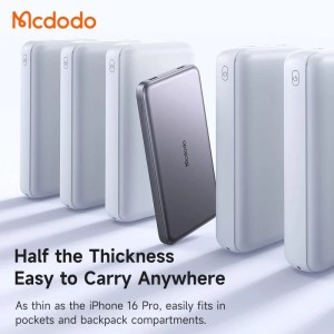 پاور بانک بی سیم فست شارژ مک دودو MC-465 PD 20W ظرفیت 10000 میلی آمپر ساعت