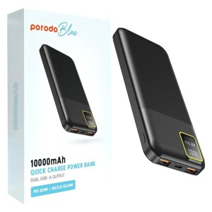 پاور بانک فست شارژ 10000 پرودو Porodo PB-22WPB10K QC3.0 PD 22.5W