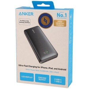 پاور بانک فست شارژ انکر Anker 533 A1249 QC PD 25W ظرفیت 10000 میلی آمپر ساعت