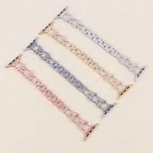 بند اپل واچ Slicto سایز 42/44/45/46/49 میلی متری طرح دیاموند پاپیون مینیمال