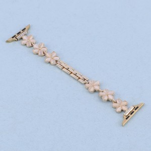 بند اپل واچ فلزی Slicto سایز 42/44/45/46/49 میلی متری طرح گل بابونه