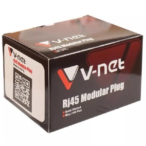 سوکت شبکه وی نت V-L301 RJ45 Cat6 SFTP بسته 100 عددی