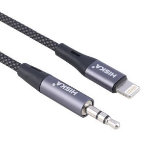 کابل تبدیل Lightning به AUX هیسکا W46 طول 1 متر
